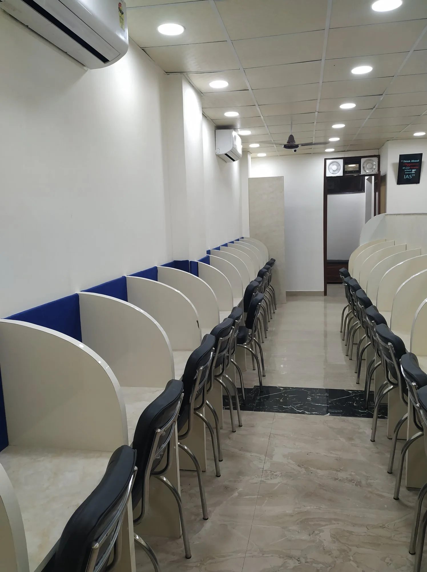 Study library hall with individual desks at New Greenhigh Homes